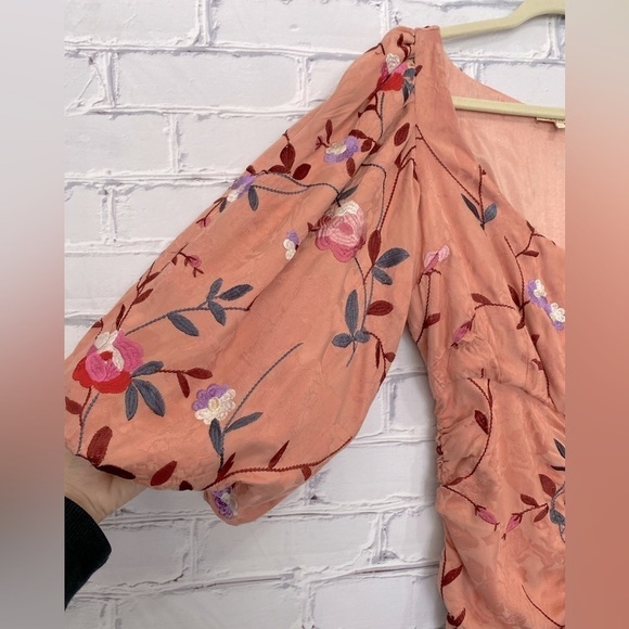 TiMo Ruched Floral Embroidered Jacquard Dress - Picture 9 of 12